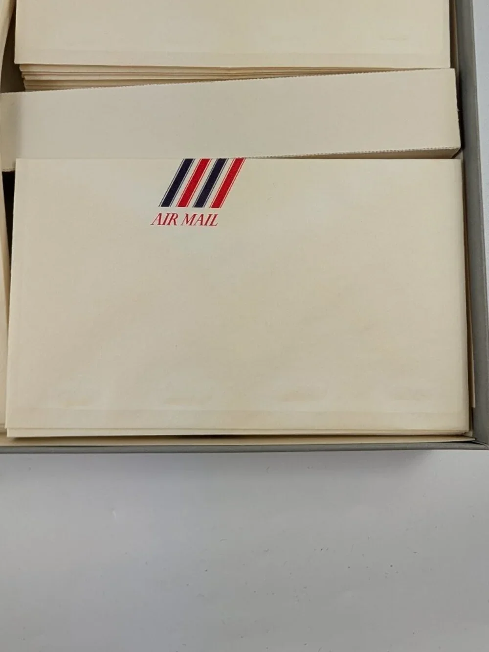 Vintage Hallmark Air Mail Stationery Box Set Gold Foil Horse Racing Logo